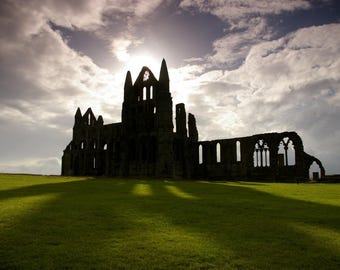 WHITBY ABBEY art card, landscape photography, North Yorkshire photography greeting card, blank inside