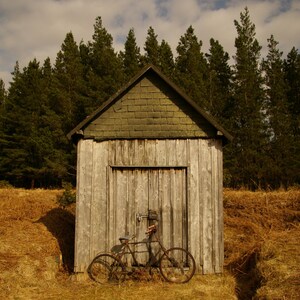 Cartão de fotografia de paisagem escocesa, cartão de felicitações para ciclista, cartão de felicitações em branco