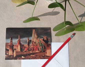 SPURN POINT, HUMBERSIDE. Greetings card / art card (blank inside) supplied with high quality white envelope