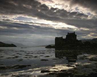 EILEAN DONAN CASTLE art card, landscape photography card, Scottish photography greeting card, blank greetings card, Scotland landmark