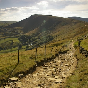 MAM TOR CARD, Peak District-foto, landschapsfotografiekaart, blanco wenskaart