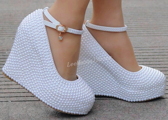 ivory lace heels