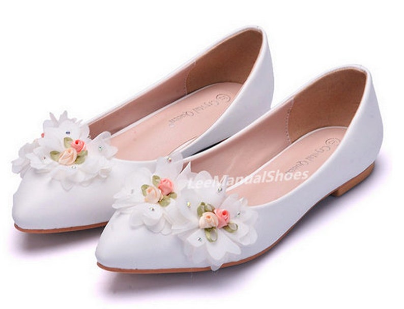ladies flat wedding shoes