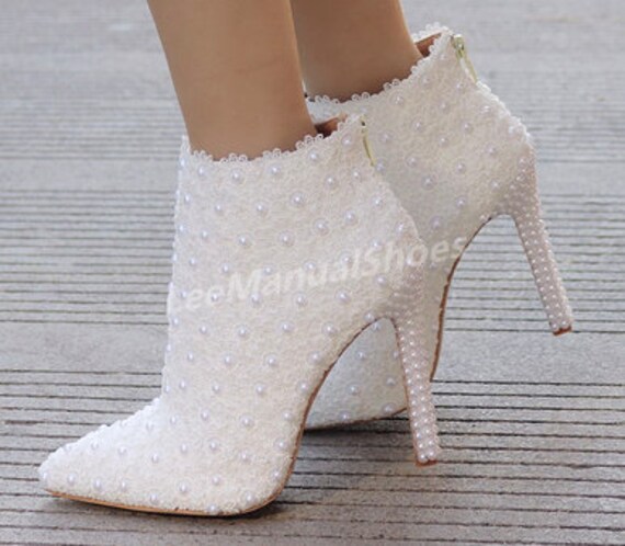 lace wedding booties