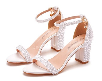 white heels 3.5 inch