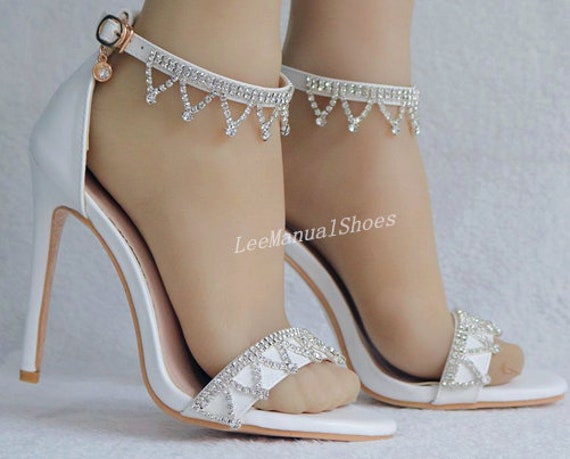 Women Diamond Wedding Shoes High-heeled 