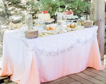 Peach Tablecloth - Peach Birthday - Peach Party - Peach Desserts - Peach Ombre - Peach Shower - Easter Table - Peach Baby Shower