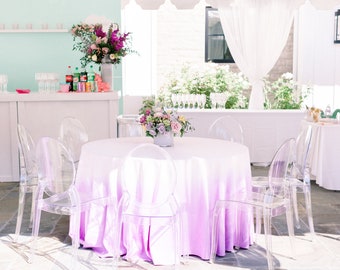 Pink & Purple Ombre Tablecloth – Pastel Party Linen
