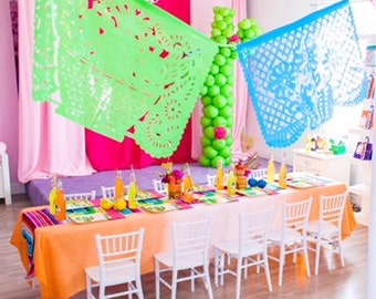 Ombre Fiesta Tablecloth – Mexican Party Decor, Kids Table