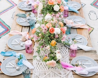 Ombre Napkins - Rainbow Party Decor, Dip Dyed Polyester