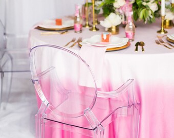 Pink Ombre Tablecloth - Pink Linen - Pink Party - Pink Ombre - Pink Sweetheart Table - Pink Wedding - Pink Dessert Table - Pink Tablecloth