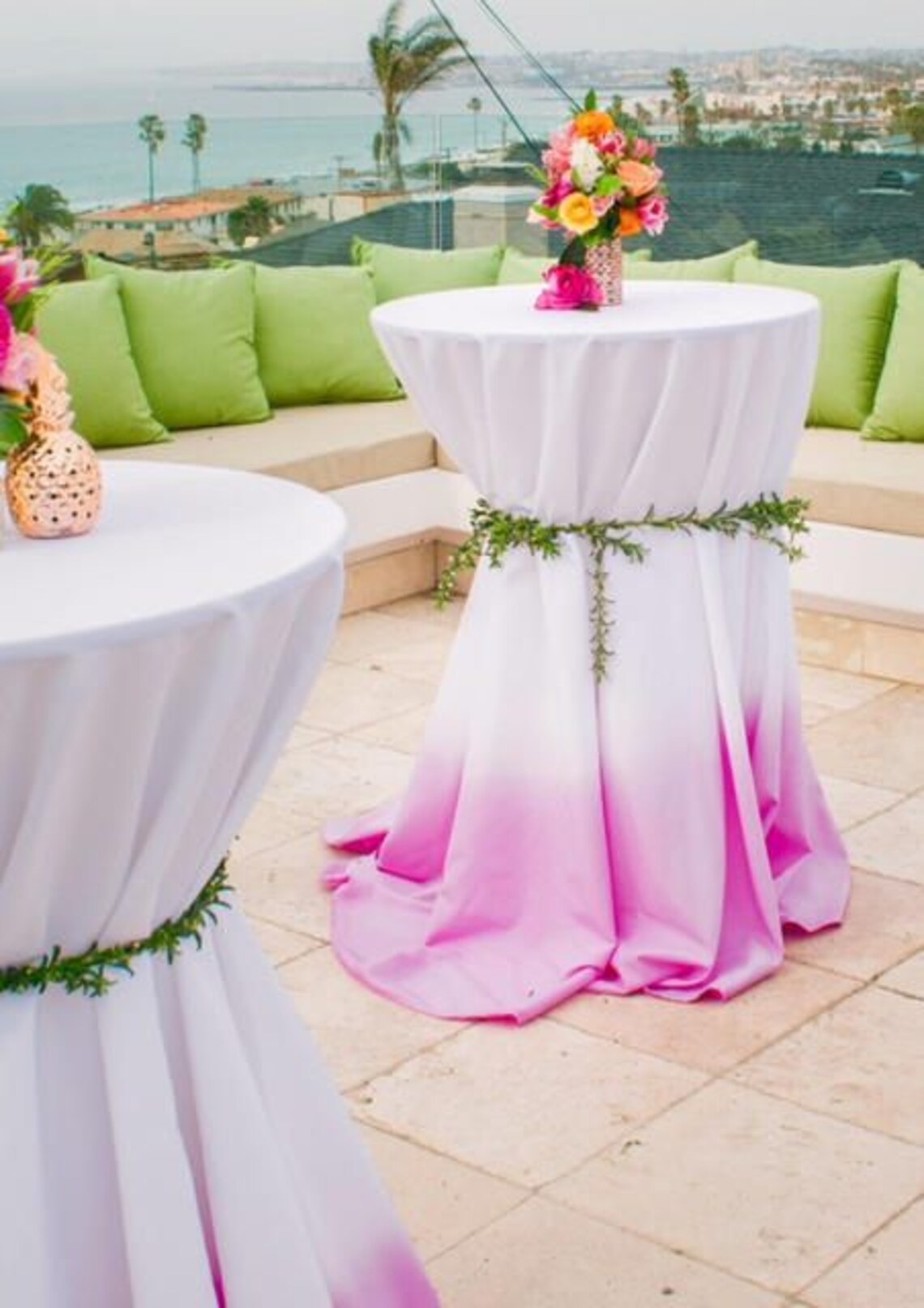 Pink Cocktail Table Pink Cocktail Party Cocktail Table | Etsy