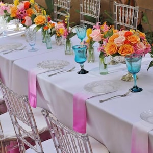 Ombre Napkins Many Colors Ombre Linen Dip Dyed Wedding Table Head Table NO MINIMUM Green Ombre Linen Green Ombre Napkin image 3