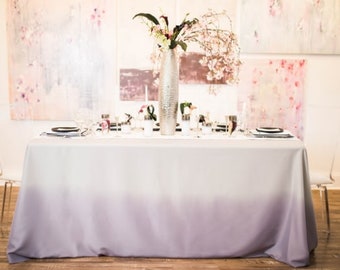 Silver & Plum Ombre Tablecloth – Art Gallery Party Linen
