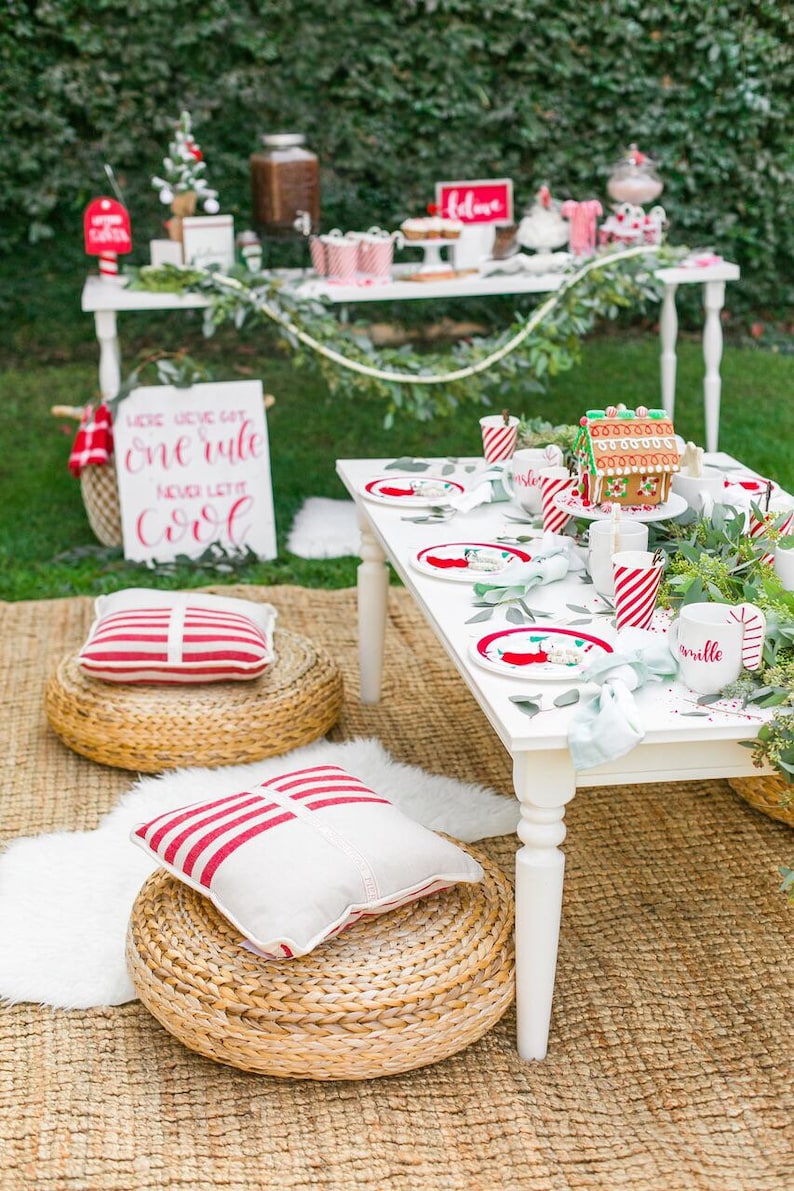 Peppermint Peppermint Party Napkins Peppermint Decoration- Green Napkins -Mint Table Ombre Linens Peppermint Party Ombre Napkins