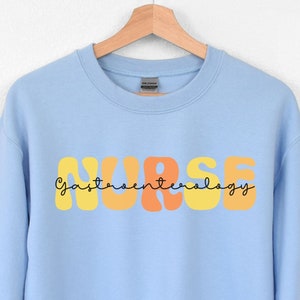 Gastroenterology Nurse Crewneck Sweatshirt, Gift for Gastro Nurse, New Grad Nurse Sweater Top