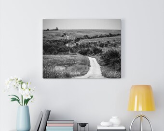 Meandering Rock Road in Rural Kansas Canvas Wall Art