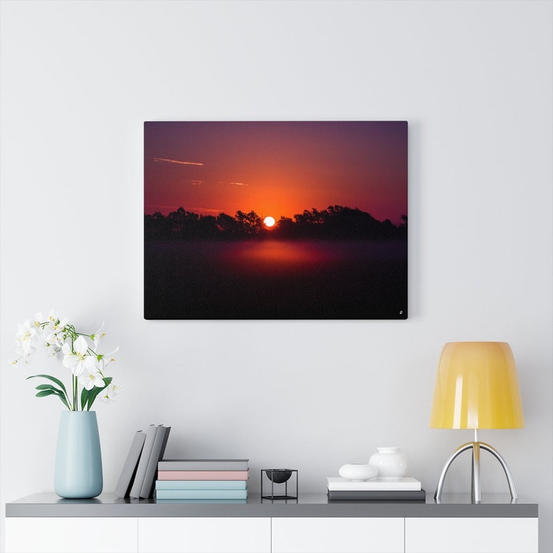 Foggy Morning Sunrise in Kansas Canvas Wall Art image 5