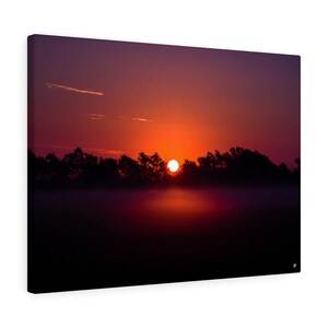 Foggy Morning Sunrise in Kansas Canvas Wall Art image 6