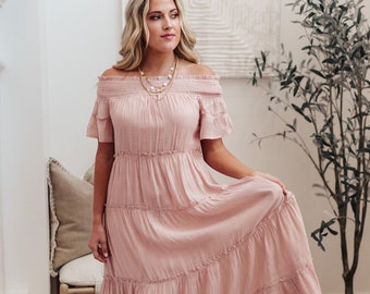 Pink Maxi Dress - Etsy