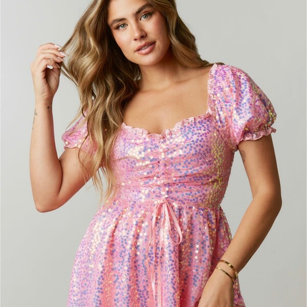 Taylor Swift Sequin Dress In Pink -FINAL SALE-