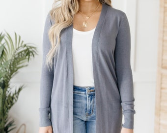 charcoal cardigan womens