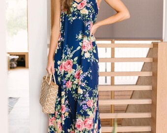 plus size floral maxi dress with sleeves