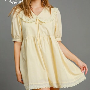 Babydoll Yellow Dress - Etsy Babydoll Yellow Dress - Etsy