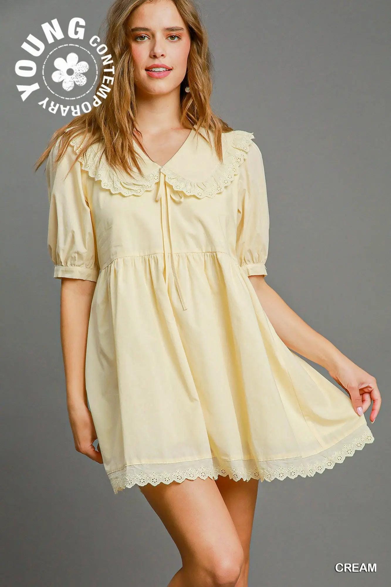 Babydoll Cream Dress - Etsy