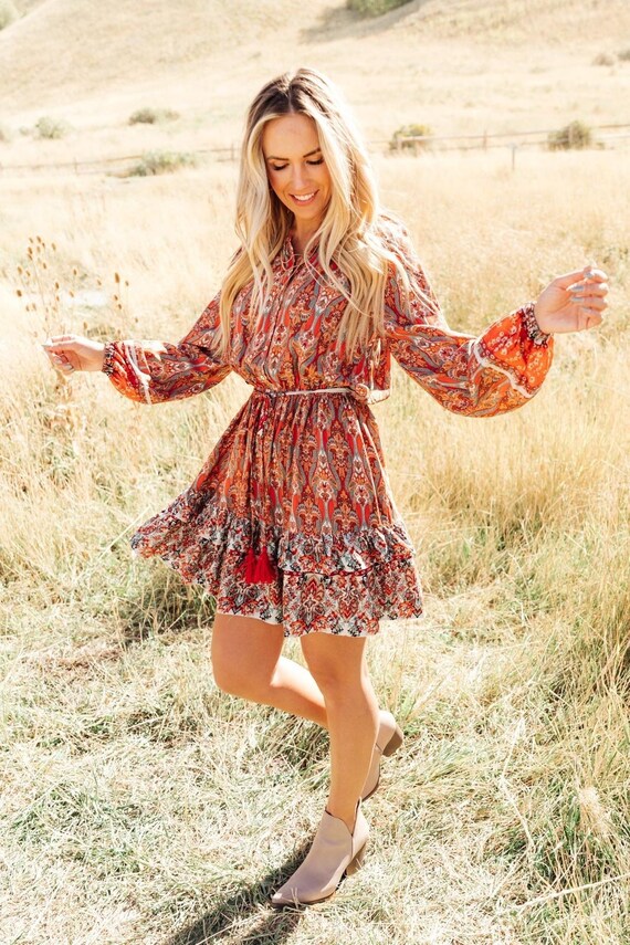 bohemian dress etsy