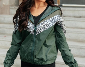 leopard windbreaker jacket