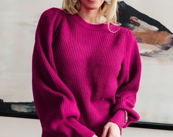Fuchsia Sweater | Etsy