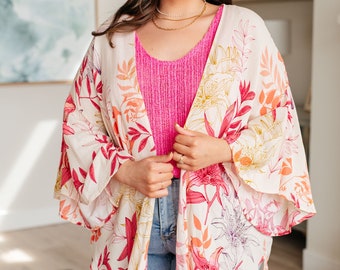 kimono, Vacay Season Bell Sleeve Kimono