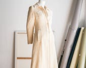 Cream Bouclé Wool Fall Coat White Wool Vintage Coat Winter White Wool Coat Fitted A -line Wool Coat Winter Wedding Coat