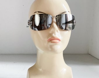 Gucci 1671 Vintage Sunglasses Y2K Wrap Shield Wraparound Occhiali