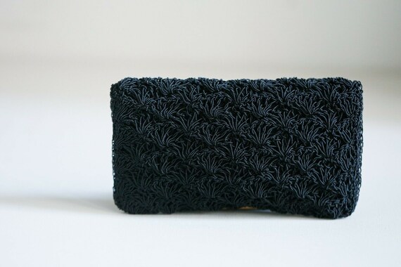 Black Crochet Look Beaded Japan Made Chic Little … - image 6