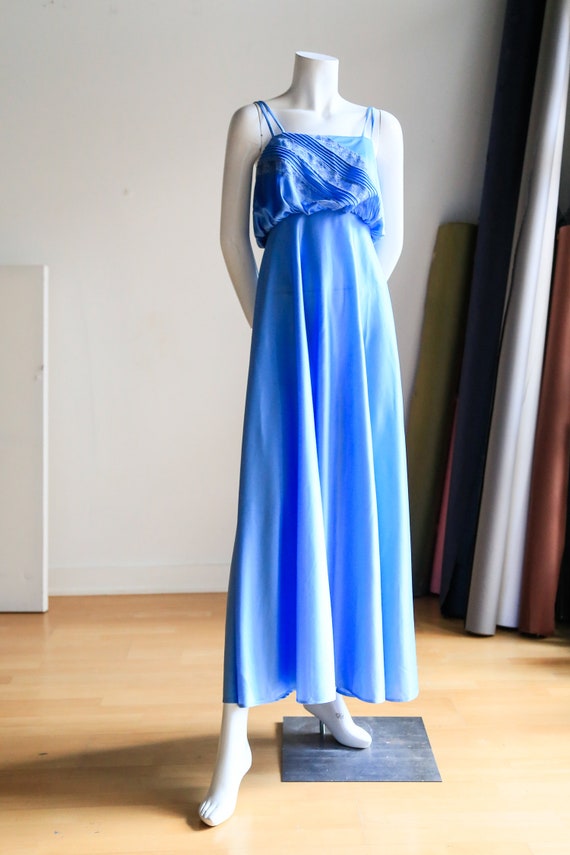 blue boho maxi dress