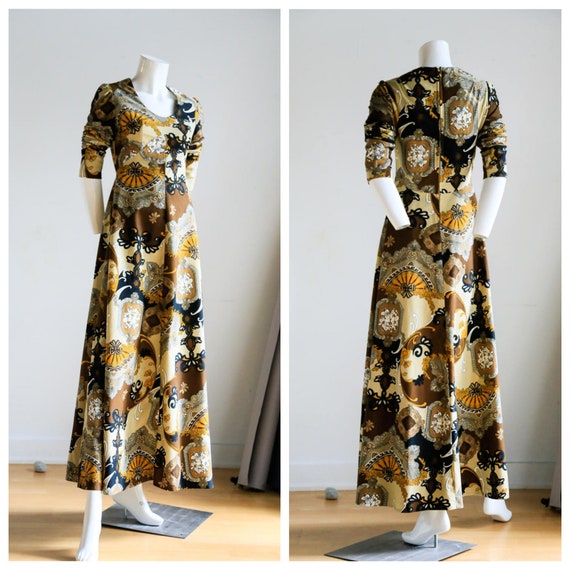 Bohemian Maxi Dress | Bronze Maxi Dress | Boho Ma