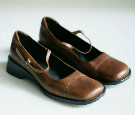 Vintage Square Toe Ferra Giacomo Low Heel Flat Ma