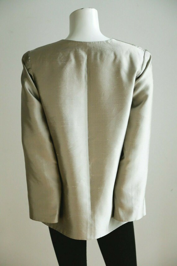 Valentino Boutique Raw Silk Grey Classic Chic Tim… - image 4