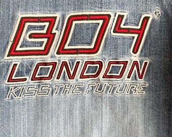 ヴィンテージボーイロンドン デニムパッチワーク ダメージ加工