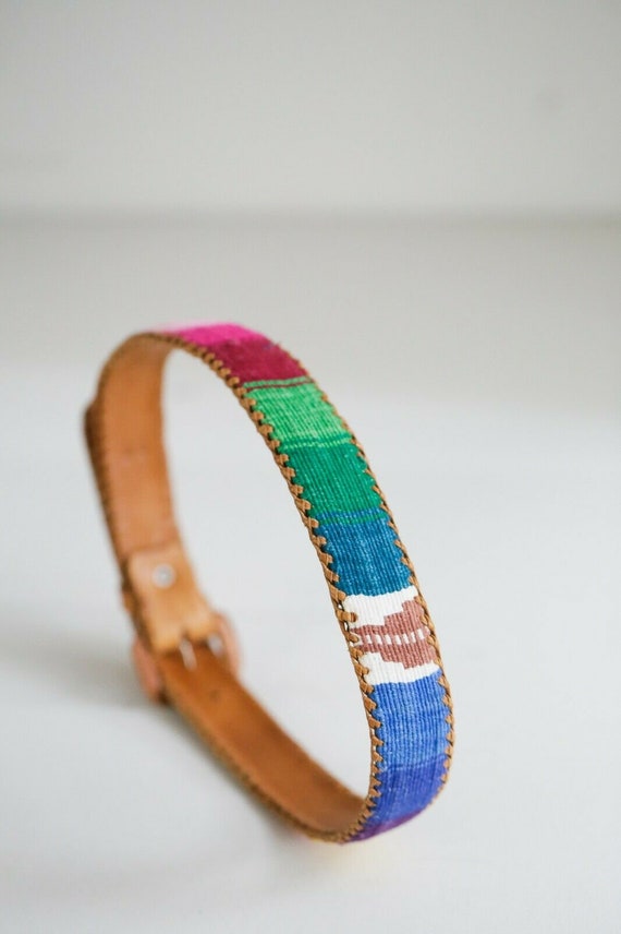Vintage Handmade Leather  Embroidered  Colourful … - image 7