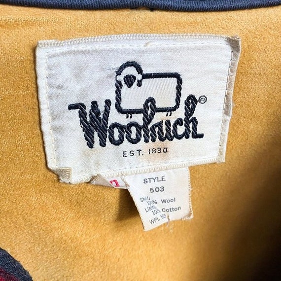 Vintage Woolrich Wool Plaid Black Red Hunting JAc… - image 3