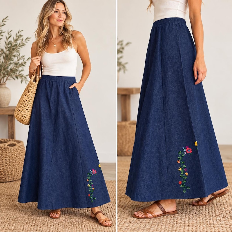 Flora a Line Skirt - Etsy