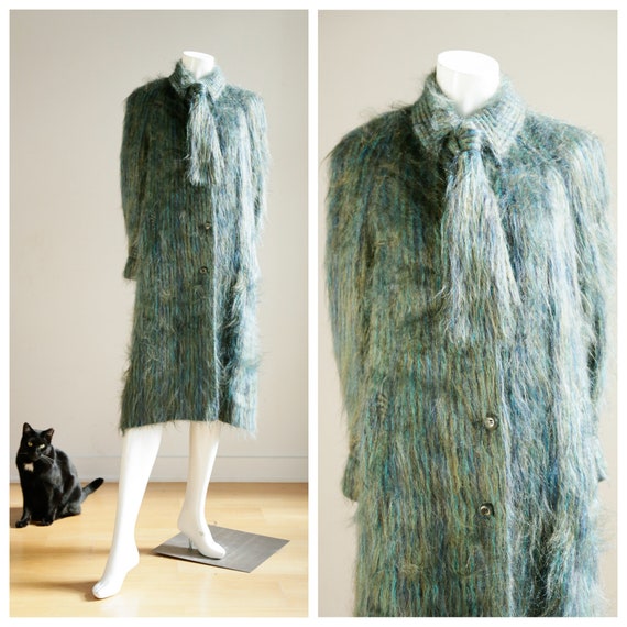 Green Mohair Midi Coat | Bardolino Luxury Mohair C