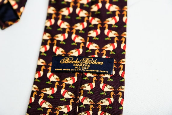 Brooks Brothers Duck Loon Fine Print Silk Men's T… - image 10