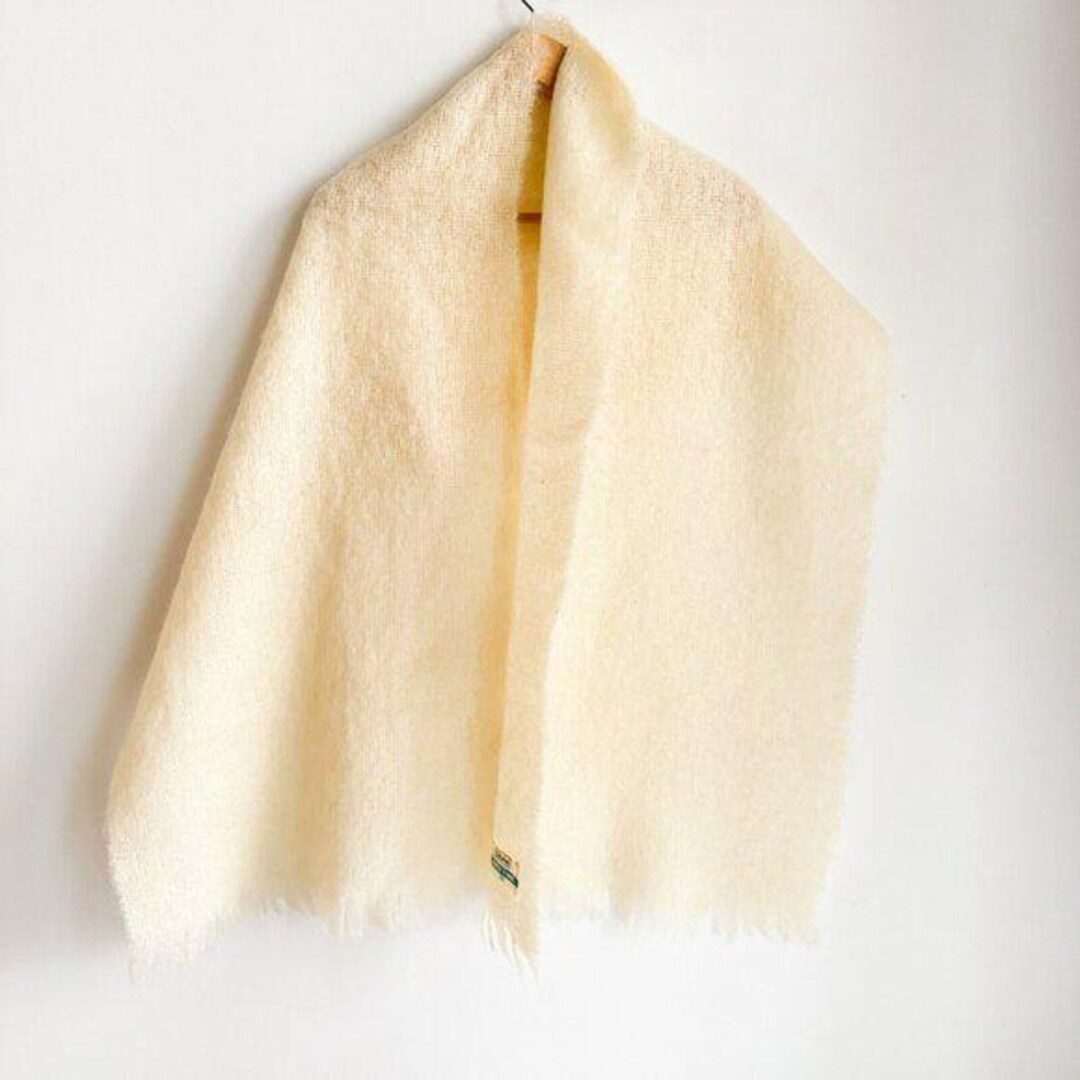 Vintage St. Michael Wool Mohair Ivory Cream Winter Scarf - Etsy