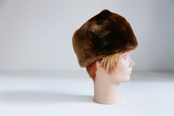 Stetson Brown Fur Military Hat | Vintage Brown Rus