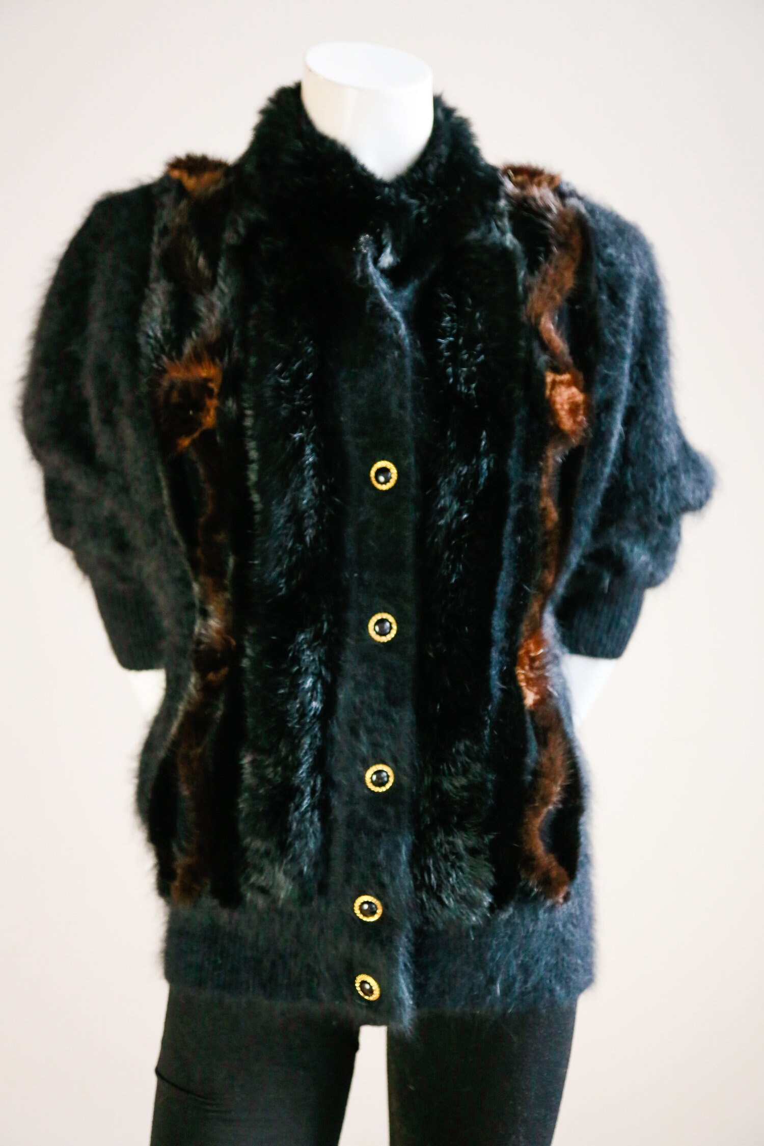 Angora Fur Sweater Coat Wool Angora Rabbit Fur Sweater Etsy