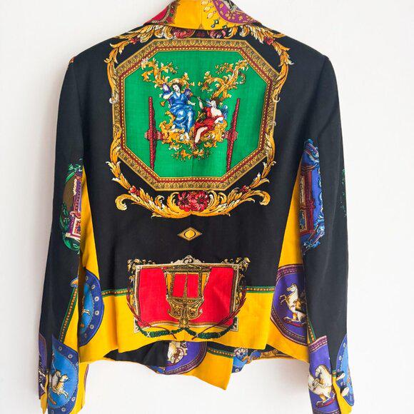Vintage Gianni Versace Istante Colourful Baroque Silk Blazer